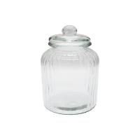 VİERA ORTA VAKUM KAPAKLI ÇİZGİLİ CAM KAVANOZ