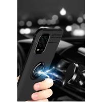 Xiaomi Mi 10 Lite Kılıf Range Yüzüklü Silikon - Siyah