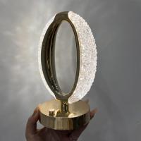 Yuvarlak Model USB Şarjlı Dokunmatik 3Farklı Işık Modlu Masa Üstü Kristal Akrilik Lamba Led