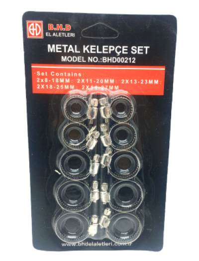 10 PARÇA  METAL HORTUM KELEPÇESİ SET
