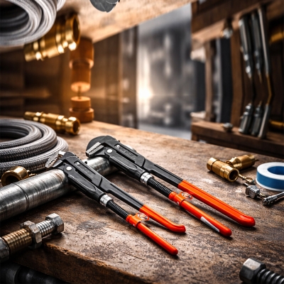 1.5 INC PARMAK MAŞALI ÇELİK BORU ANAHTARI KAYMAZ KILIFLI SAP KTX-023