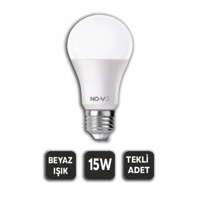 10 ADET 15W BEYAZ LED AMPUL 1200LM 6500K 15.000 SAAT ÖMÜR