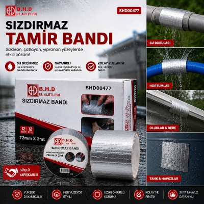 12 ADET 72MMX2MT SU SIZDIRMAZ SAKIZ TAMİR BANTI