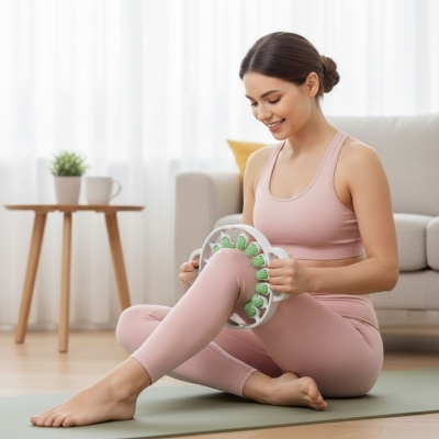 12 Tekerlekli Ayarlanabilir Bacak,Bel ve Kol Masaj Aleti ? 360° Tam Daire Derin Doku Kas ve Lenfatik Masaj Silindiri