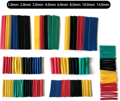 164 Parça Set Isıyla Daralan Makaron Kablo Koruyucu Kılıf