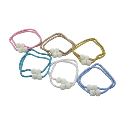 2PCS   BONCUK TOPLU - MIKNATISLI  RENKLİ PERDE İPİ