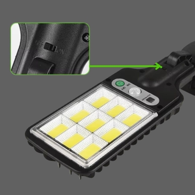 3 Farklı Işık Modlu Güneş Enerjisiyle Şarj Olan Dış Mekan Uyumlu Kumandalı Solar Duvar LEDİ