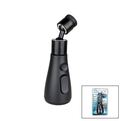 360 DERECE DÖNEBİLEN- 3 MOD  SİYAH YAĞMUR PÜSKÜRTME BORULU KUBAR MUSLUK UCU KTX-3289