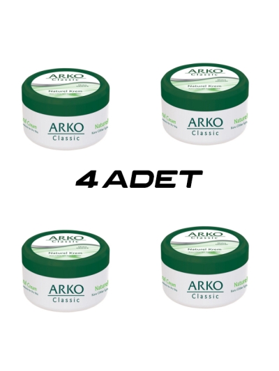 4 ADET ARKO CLASSİC NATUREL EL KREMİ 150ML