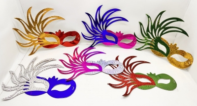 6'lı Renkli Balo Maskesi Seti | Karton &amp;amp; Lastikli (Yetişkin-Çocuk Uyumlu)