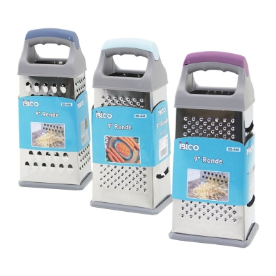 9 İNÇ   4GEN   ÇELİK METAL  RENDE  RENKLİ PLASTİK SAPLI   SİLİKON KAPLAMA TABAN