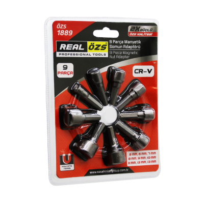 9  PARÇA   - 5-13 MM MANYETİK SOMUN SÖKME - ÇATI ADAPTÖRÜ