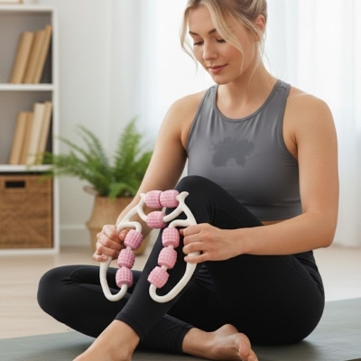 9 Tekerlekli Lenfatik Masaj Roller ? Selülit Giderici, Cilt Sıkılaştırıcı, Bacak Kol Sırt Masaj Aleti