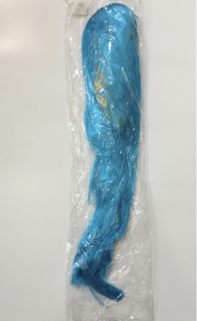 Açık Mavi Renk Uzun Düz Parti Peruğu
