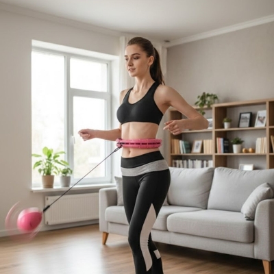 Ayarlanabilir Zayıflatıcı Hulahop Bel ve Karın Bölgesi İçin İnceltici Fitness Aleti Spor Çemberi