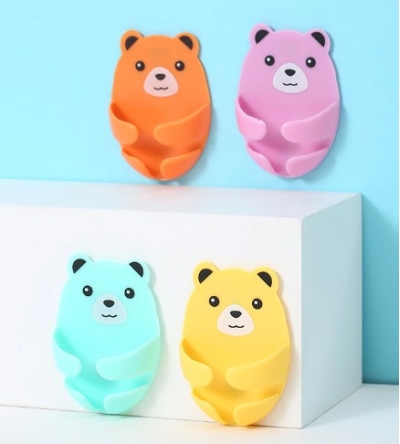 Ayıcık Desenli Çok Amaçlı 4 lü Fiş Tutucu