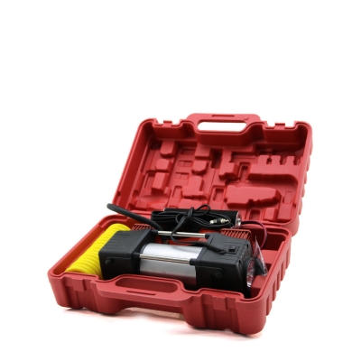 ÇİFT SİLİNDİR OTO - ARAÇ HAVA KOMPRESÖRÜ DC/12V - 23Amp - 150PSI FENERLİ BAR GÖSTERGELİ