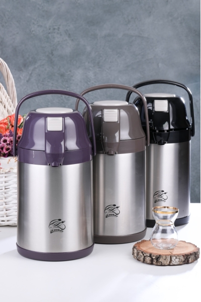 CKR-2007 2.5LT POMPALI  ÇELİK TERMOS