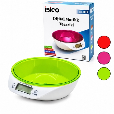 DİJİTAL - PİLLİ MUTFAK TERAZİ TARTI KASELİ - 5KG/1GR