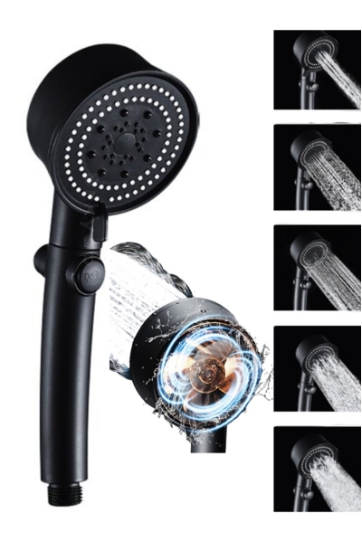 Duş Başlığı Pervaneli Serinletici Tasarım 5 Modlu