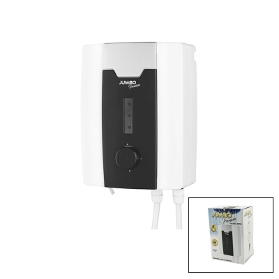 JUMBO PREMİUM BEYAZ SU ISITICI ELEKTRİKLİ ŞOFBEN DUŞ BAŞLIK 7 EMNİYET TERMOSTAT 3 KADEMELİ 8000W