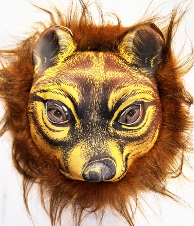 Kahverengi Saçlı Kaplan Aslan Leopar Maskesi Mega Peluş 32 No