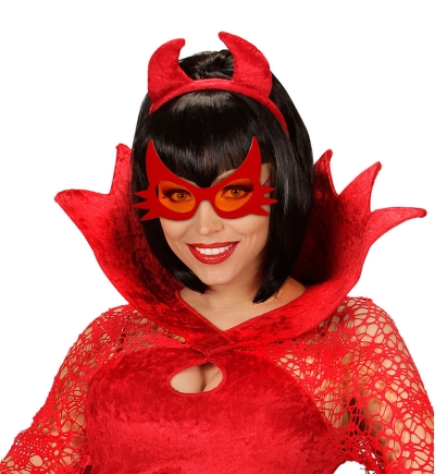 Kırmızı Renk Bıyık Tasarımlı Kedi Gözlüğü 19x11 cm