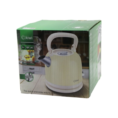 KİWİ KK-3340W KREM NOSTALJİ DEMLİK MODELÇELİK KETTLE SU ISITICI 2.2LT1800W PASLANMAZ ÇELİK GÖVDE- GİZLİ RESİZTANS