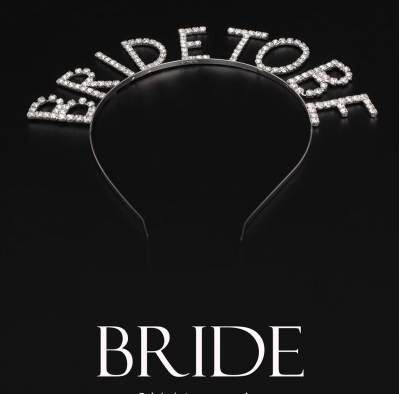 Kristal Taşlı Gümüş Renk Bride To Be Gelin Tacı