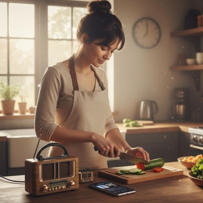 Küçük Mini Boy Retro Ahşap Tasarım Bluetooth Hoparlörlü Radyo – FM/AM Destekli, Şarjlı ve Taşınabilir Radyo NS-8108