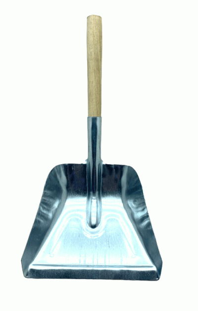 METAL BÜYÜK - GENİŞ GALVANİZ FARAŞ KÜREK AHŞAP SAPLI