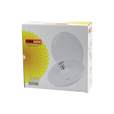 NİSALUCE EAMP-063/KB 36W E27 UFO TİPİ LED LAMBA AMPUL KRİSTAL DESENLİ MİKA PLS.KAPAK 6400K - 3240LÜMEN