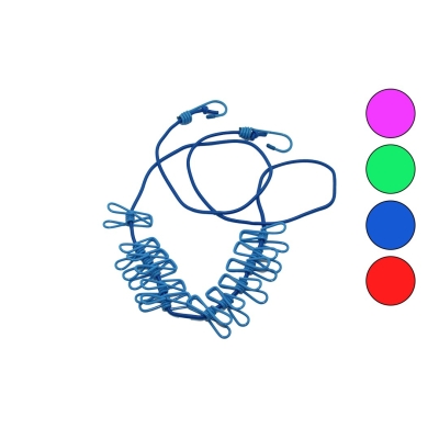 RENKLİ LASTİK=150CM--280CM E UZAR  ÇAMAŞIR İPİ  12PCS METAL MANDALLI  BRKT-910316