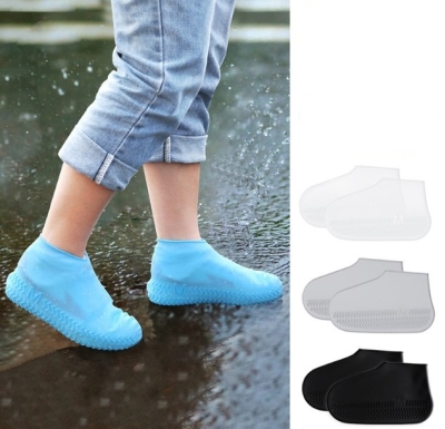 Silikon Ayakkabı Kılıfı Kaymaz Su Kir Geçirmez   M Beden Siyah