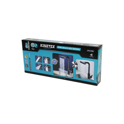 SİYAH GENİŞ - ŞELALE 4 FONKSİYONLU - 360 DERECE OYNAR BAŞLIK UZUN KUĞU BATARYA