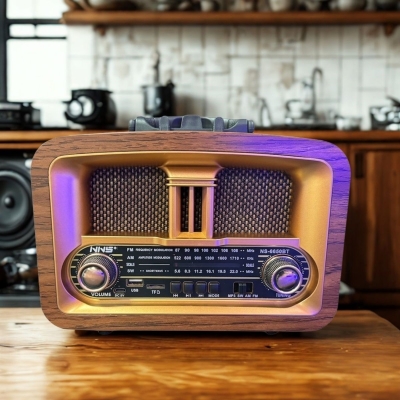 Taşınabilir Klasik AM/FM/SW  Retro Ev Radyo USB ile Şarj Olabilen Retro Radyo