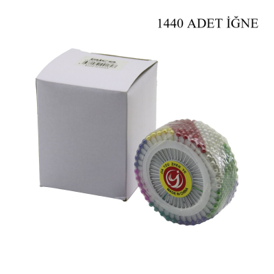 YUVARLAK DİSK STANDLI 1440 ADET RENKLİ TOPLU BAŞÖRTÜ İĞNESİ