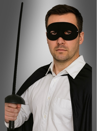 Zorro Kostüm Plastik Aksesuar Seti – Maske ve Kılıç (67 cm)