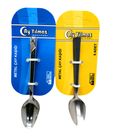 6 PARÇA  METAL ÇAY KAŞIK