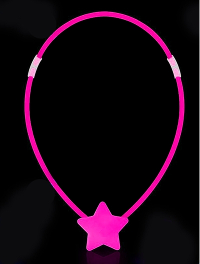 Glow Stick Yıldız Kolye - Glow Kolye - Glow Stick Partisi Yıldız Kolye 6 Adet