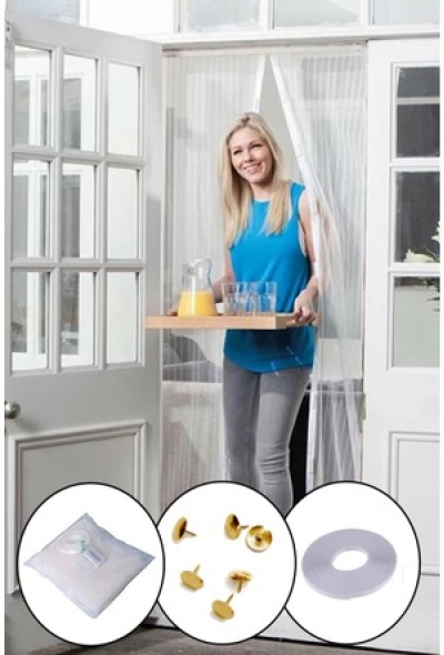 Mıknatıslı Kapı Sinekliği Tül Perde 105 x 205 cm