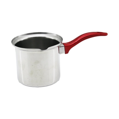 NO-6  ÇELİK CEZVE  KIRMIZI KULP