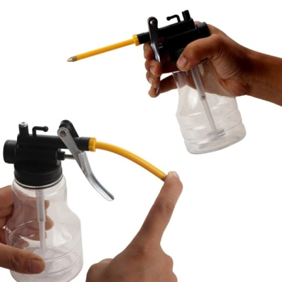 Taşınabilir Hortumlu Şeffaf Yağ Bidonu Pompası Yüksek Basınçlı Hızlı Yağlama Gres Tabancası