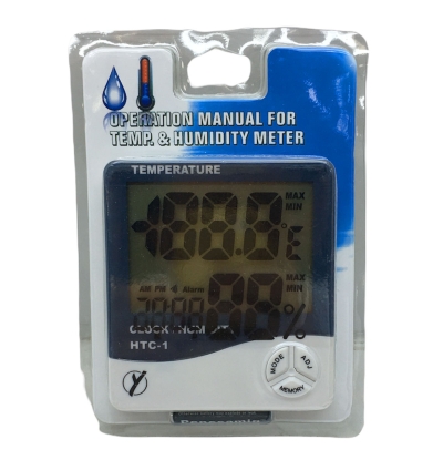 TEMPERATURE HTC-1 DİJİTAL SAAT - SICAKLIK - NEM ÖLÇER