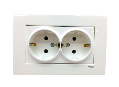 VİKO KARRE 2Lİ TOPRAKLI PRİZ 9096 7056