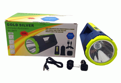 2İN1 30W - 10W COB LED USB - OTO ŞARJLI EL FENERİ PROJEKTÖR