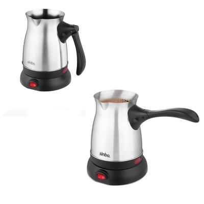 ÇELİK ELEKTRİKLİ CEZVE TÜRK KAHVE MAKİNESİ - 6FİNCAN=500ML 360 DERECE KABLOSUZ KULLANIM 600W SCM-2992