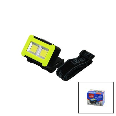PİLLİ 3W COB LED KAFA LAMBASI FENER 3-KADEME IŞIK AYARI - FLAŞÖR  4.5V 150LÜMEN