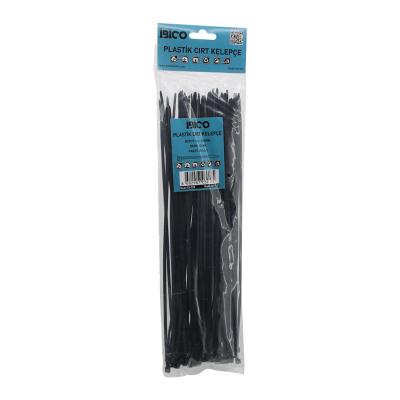 SİYAH   3.6X300MM  PLASTİK CIRT KELEPÇE  100PCS