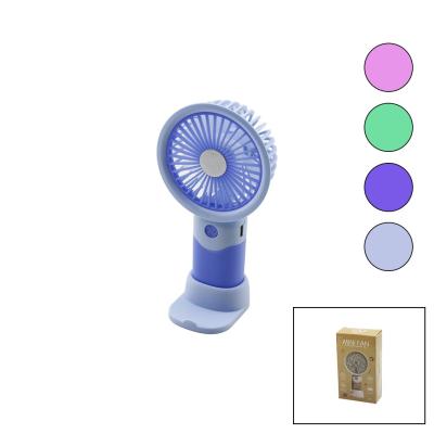 USB ŞARJLI MİNİ EL FANI ÇAP:8.4 - Y:16CM SABİT BAŞLIK 3-KADEME HIZT ELEFONLUKLU MASAÜSTÜ AYAK VANTİLATÖR